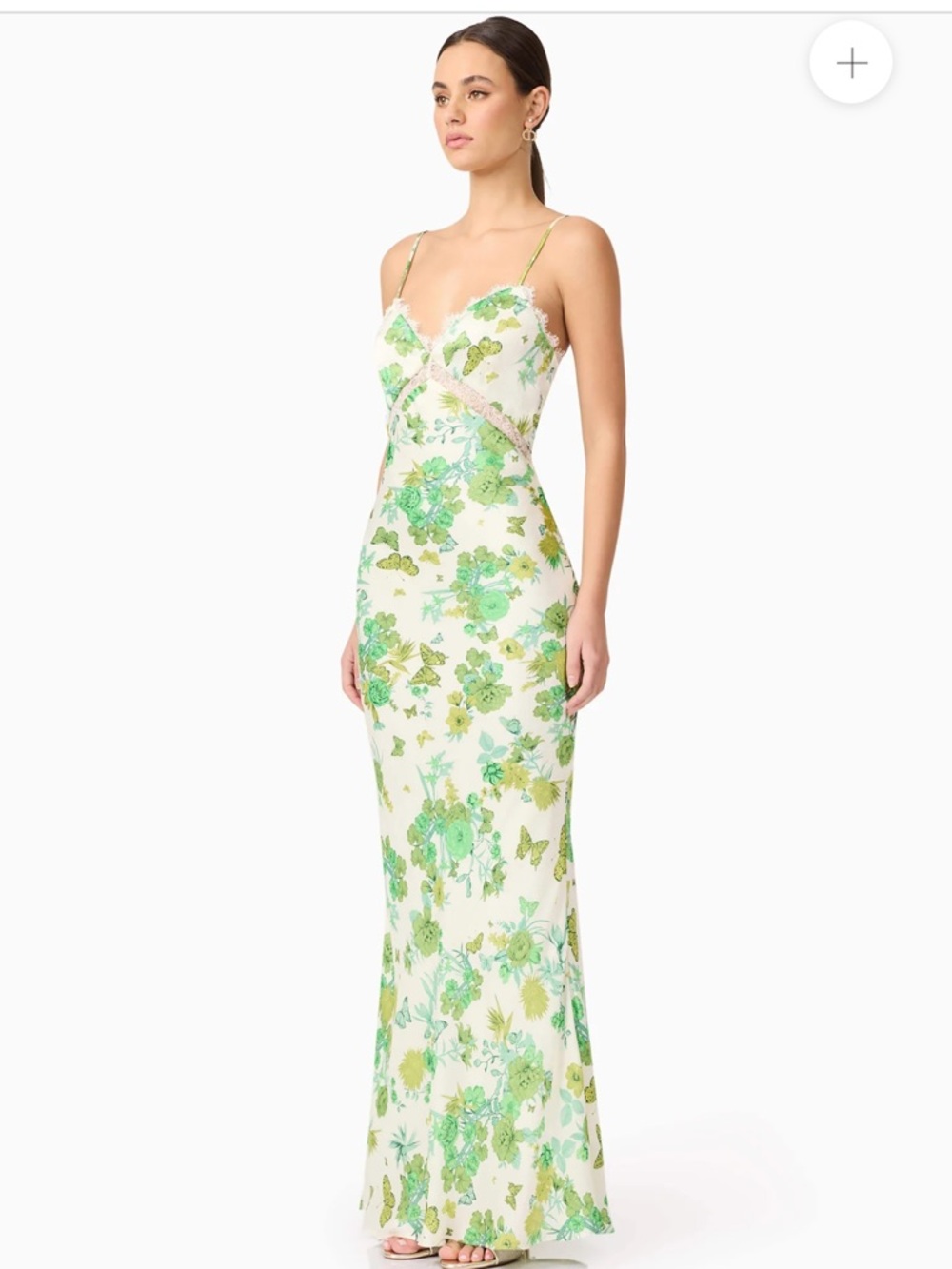 Elliatt Green Floral Slip Maxi Dress - Picture 4 of 6